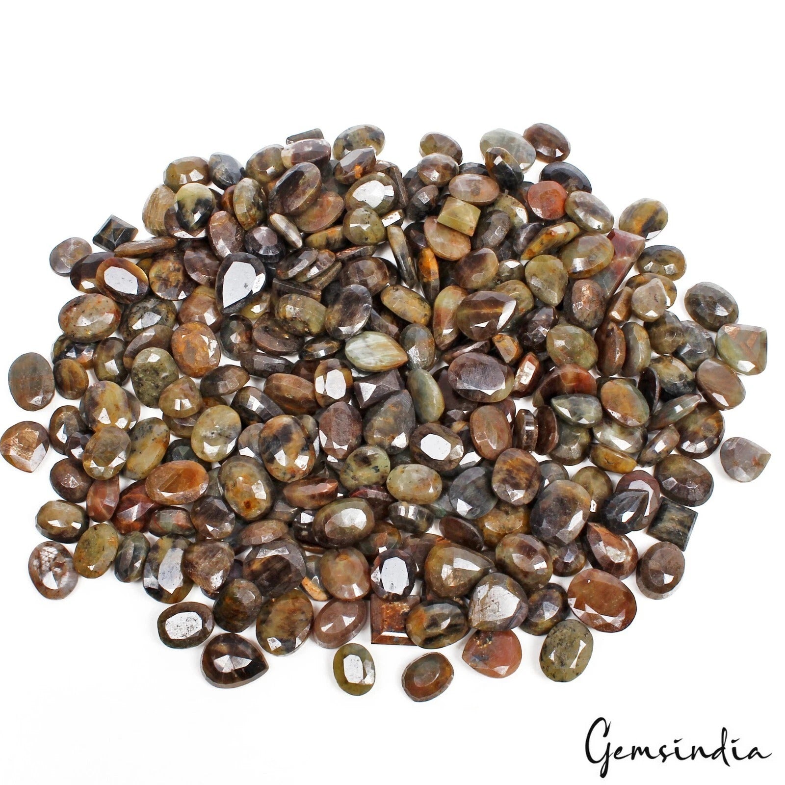 2500 Ct/250 Pcs Natural Untreated Bi Color Sapphire Mix Cut Loose Wholesale Gems