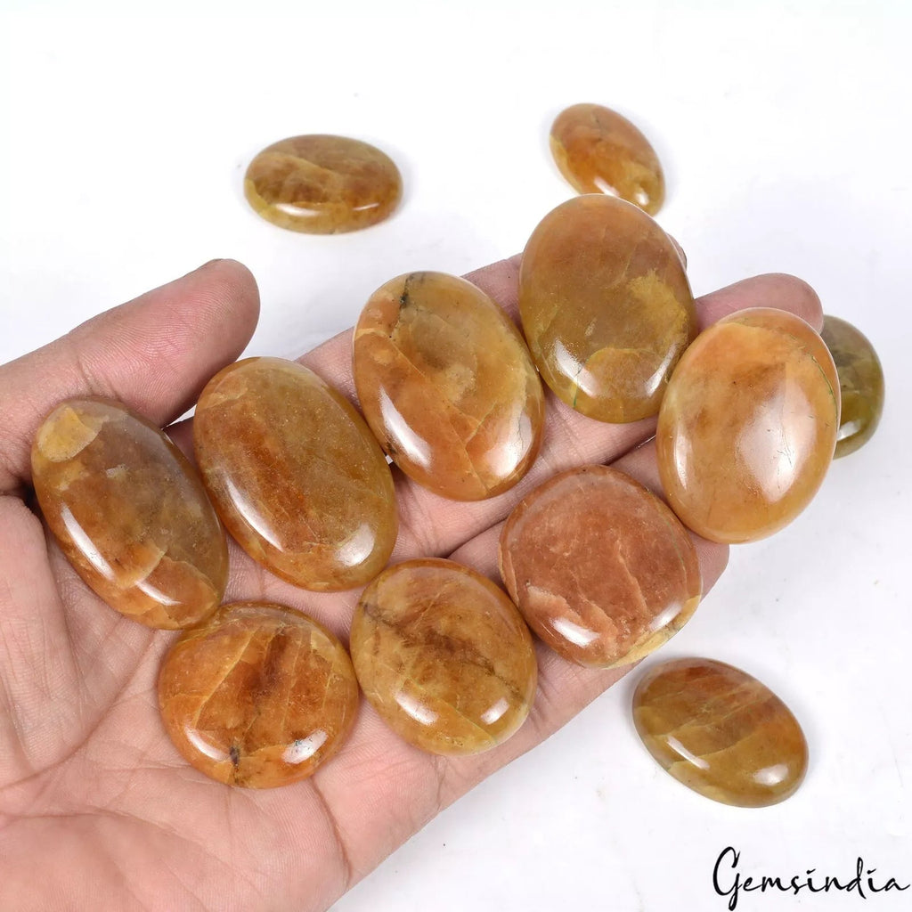 780 Cts Natural Untreated Yellow Beryl Heliodor Oval Cabochon 30-43mm Gemstones