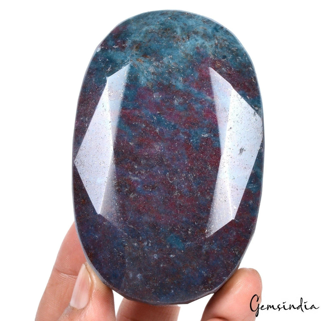 2630 Ct Natural Kyanite With Ruby Oval Faceted Cut Huge Untreated Gemstone