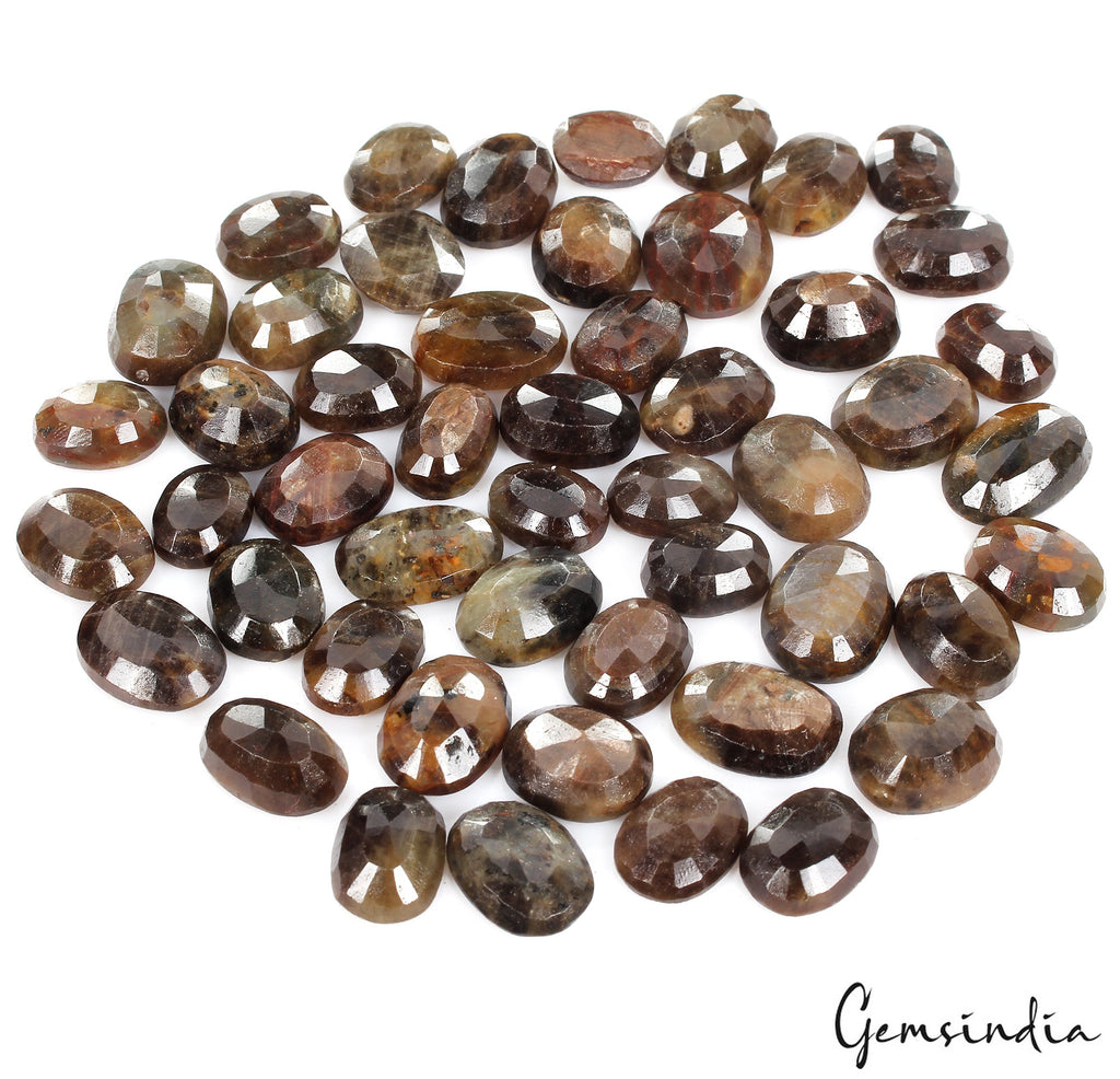780 Ct/50 Pcs Natural Untreated Brown Sapphire Oval Cut Wholesale Loose Gem Lot