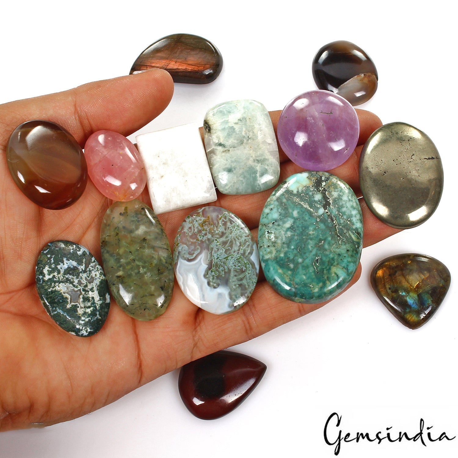 830 Ct/14 Pcs Natural Multi Color Untreated Mix Cab Loose Wholesale Multi Gems