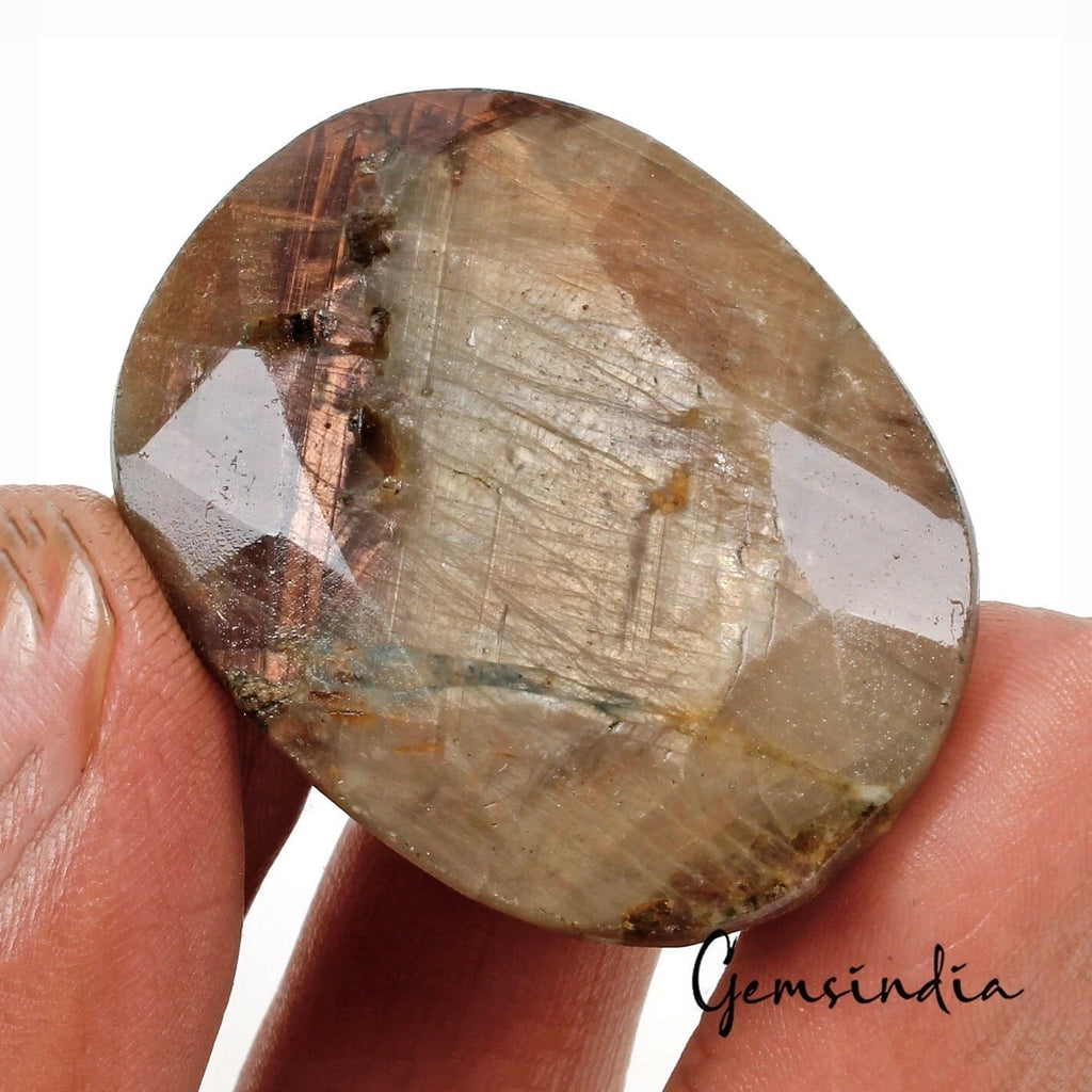 260 Cts Natural Untreated Brown Sapphire Oval Faceted Earth Mined Loose Gemstone
