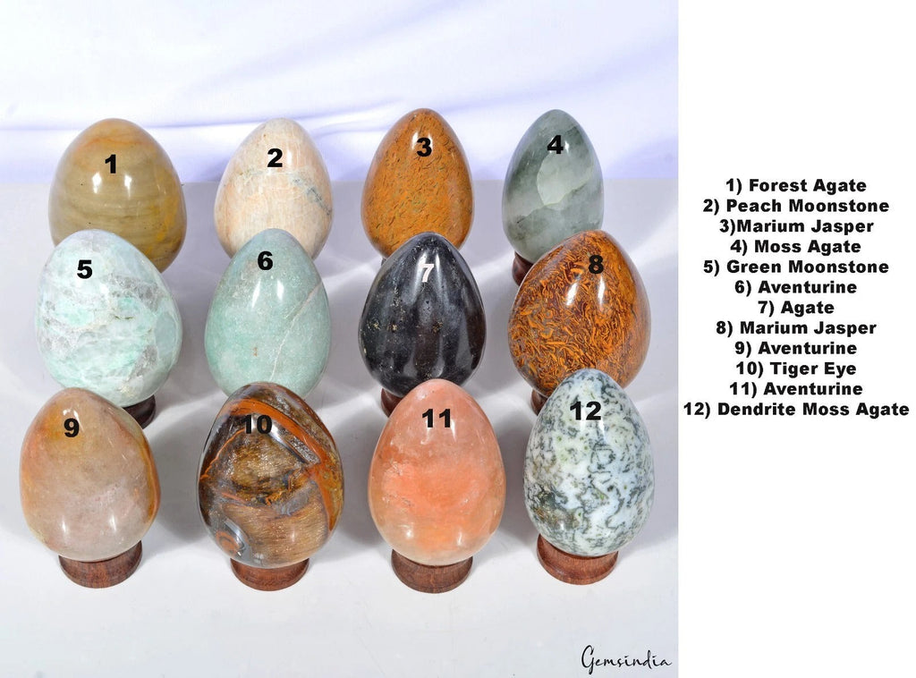 Wholesale 12 Pcs Mixed Egg Sphere Natural Healing Crystal Specimen Stone 2.1 kg
