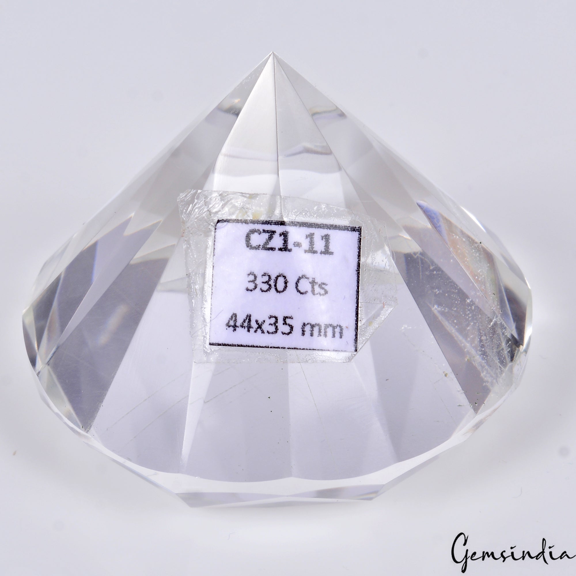 330 Ct Natural Crystal White Quartz 44mm Round Diamond Cut Loose Brazil Gemstone