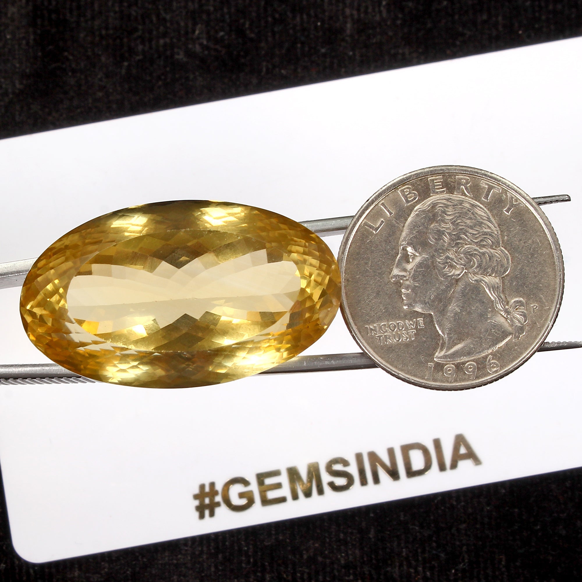 Certified Large&Clean 75.50Ct Natural Yellow Citrine Oval Loose Gemstone, Brazil