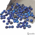 172.10 Ct/95 Pcs Natural Blue Lapis Lazuli Round Cab 7-10mm Gems Lot For Jewelry