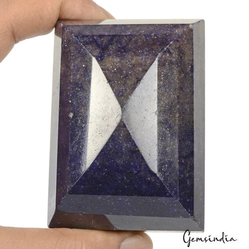 African Blue Sapphire Loose Gemstone, Color Enhanced — 74 x 53 x 42 mm, 1990 Ct, Africa