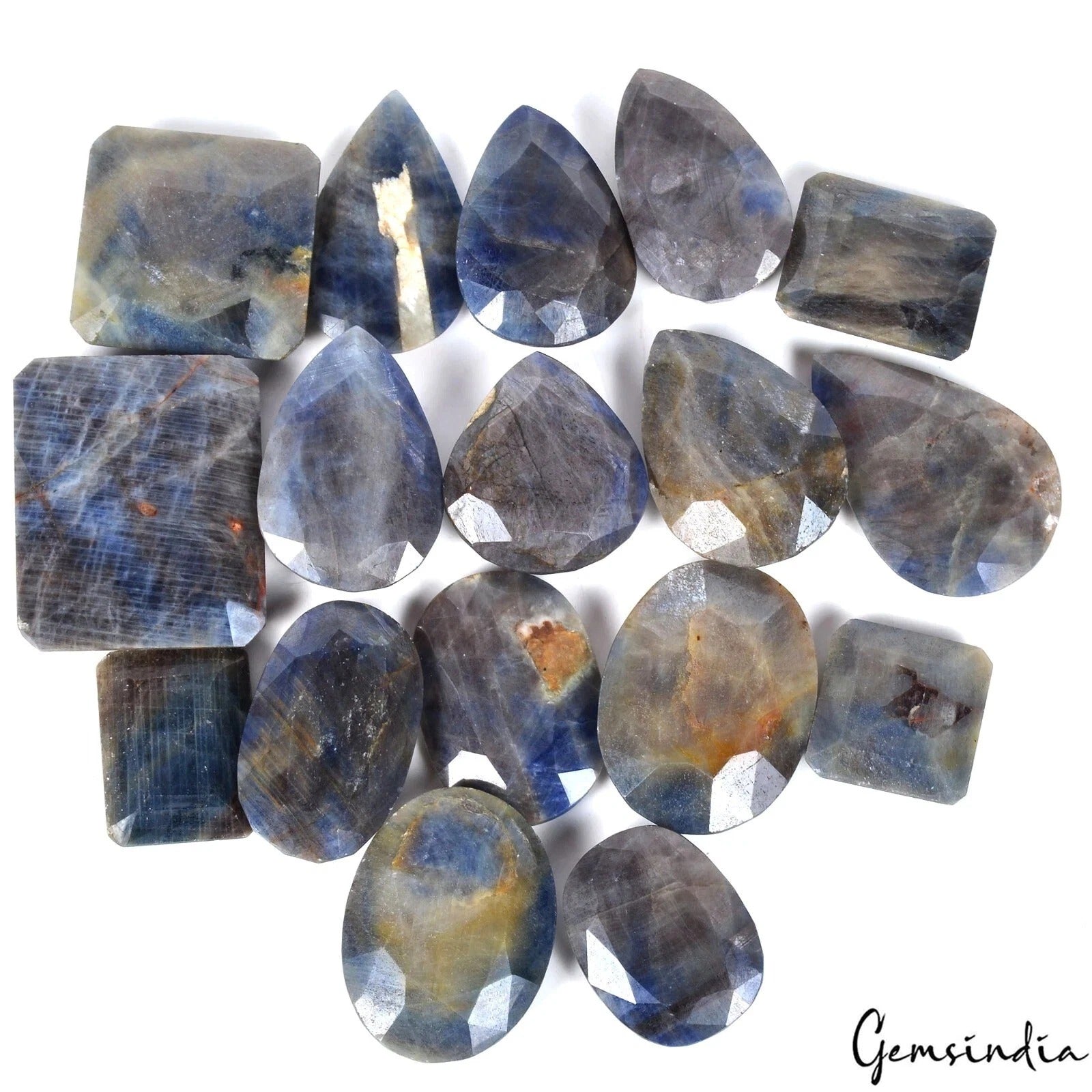 Certified 1 Kilo Natural Blue Sapphire Huge Mix Cut Untreated 31-57mm Loose Gems