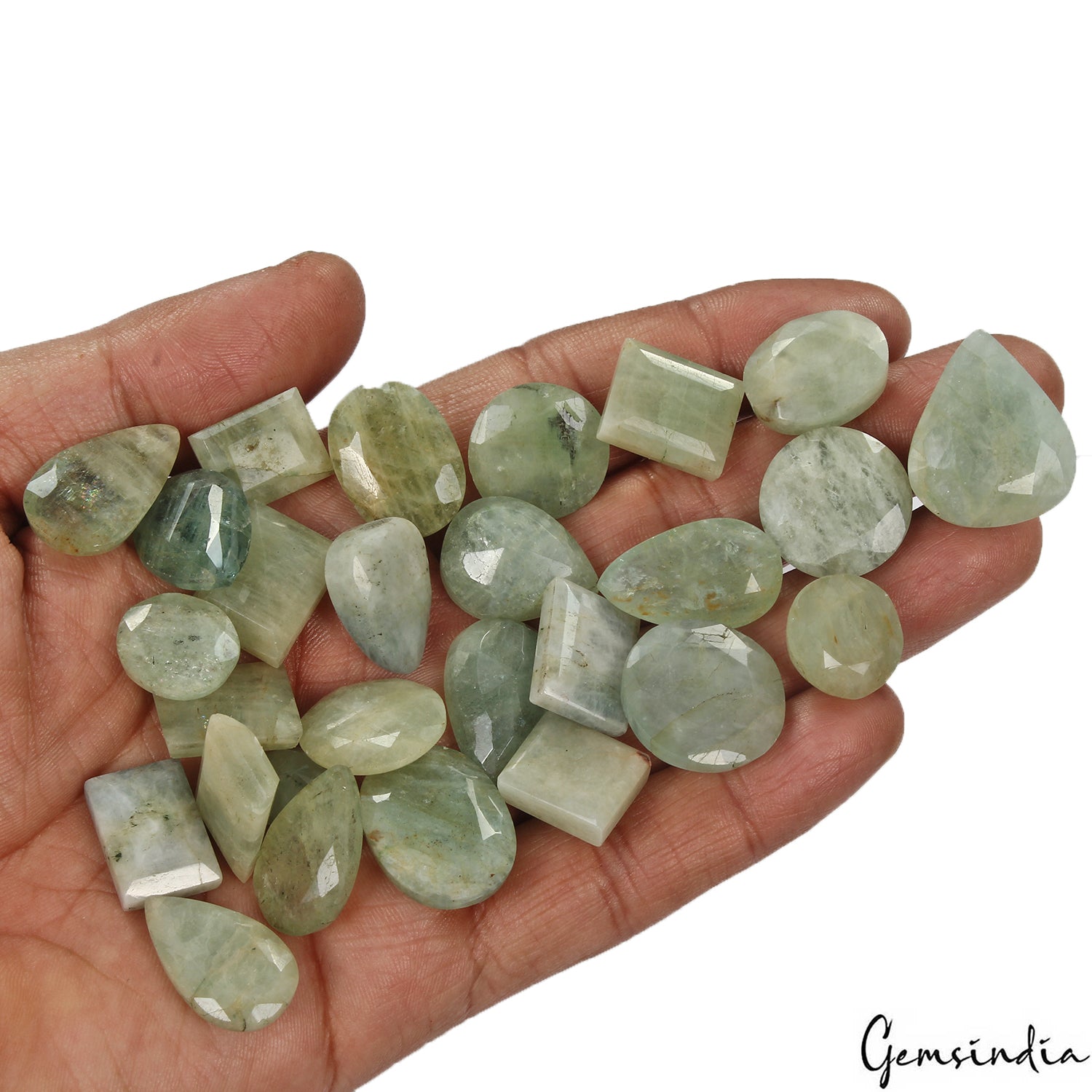 Aquamarine Lot, Loose Gemstone, Oval Pear Rectangular Faceted Cut, Untreated — 27 Pieces, 14mm to 24mm, 470 Ct, Brazil