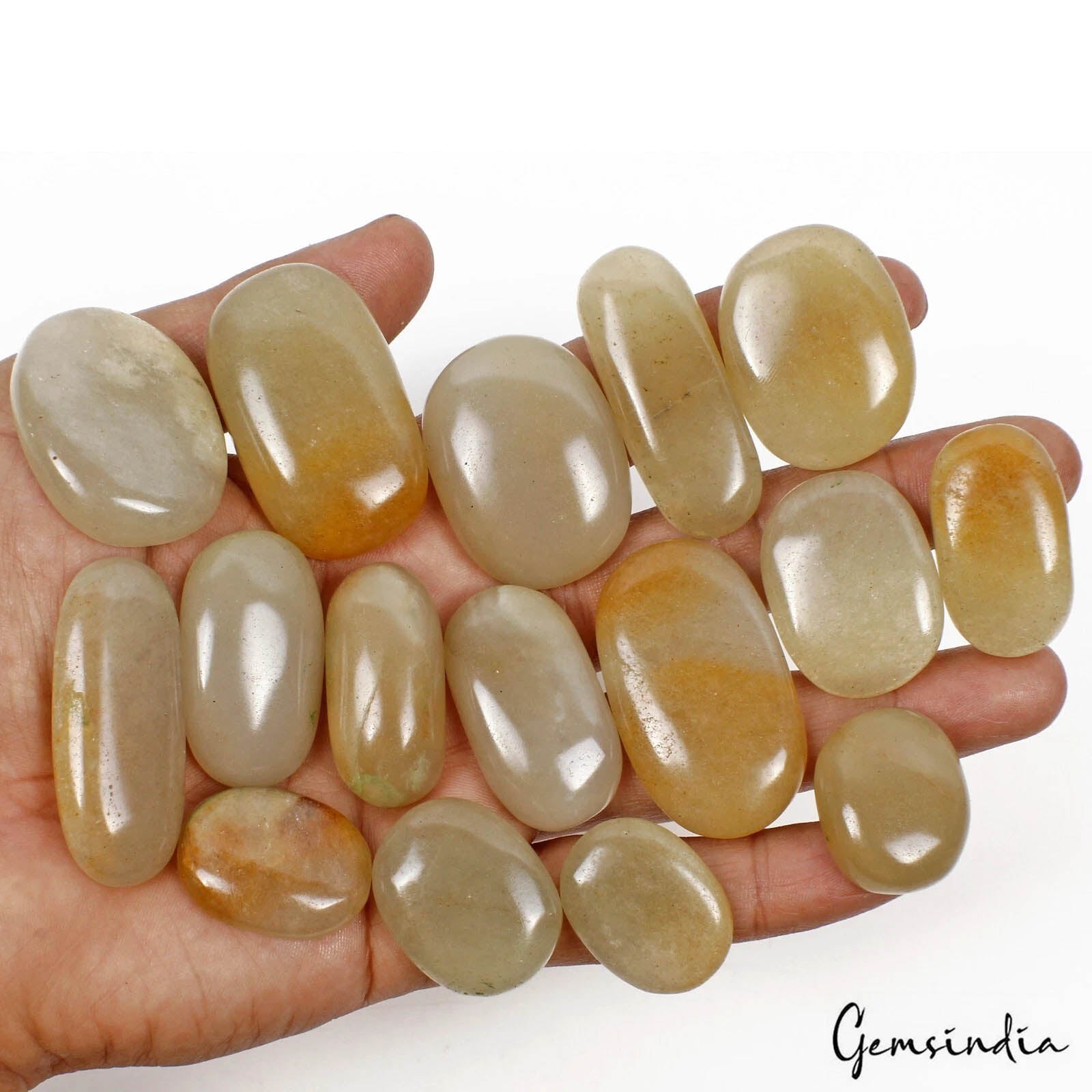1050 Cts/16 Pcs Natural Untreated Aventurine Oval Cab Wholesale Loose Gems Lot