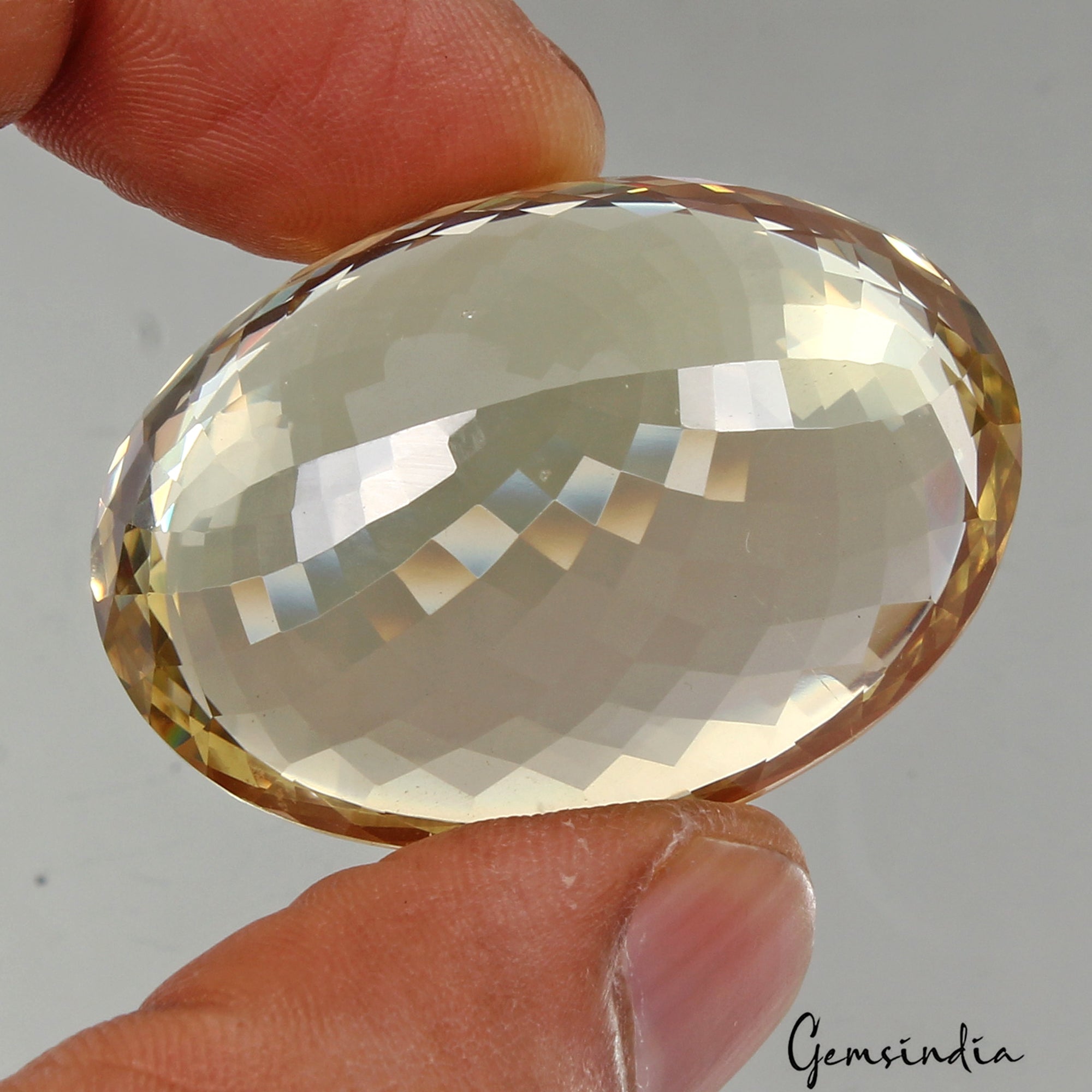 Certified 139.05 Cts Natural Untreated Golden Yellow Citrine Oval Cut Loose Gem