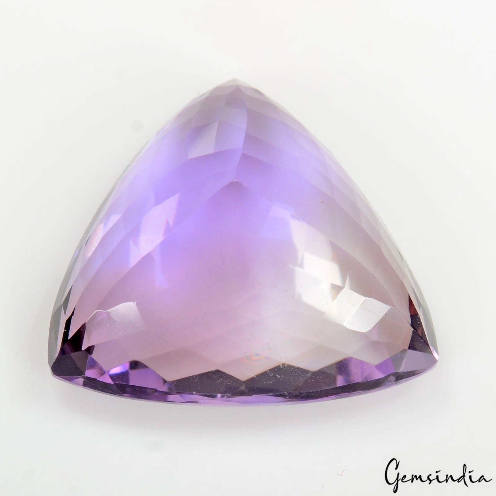 23.50Ct Natural Untreated Purple Brazilian Amethyst Trillion Cut Gem For Pendant