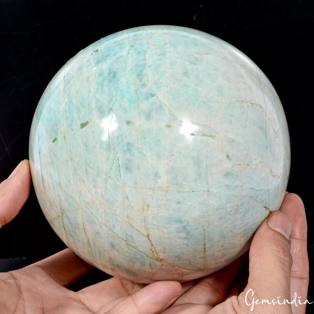 4 kilo 5.7" Natural Amazonite Sphere Crystal Healing Quartz Reiki Ball Mineral