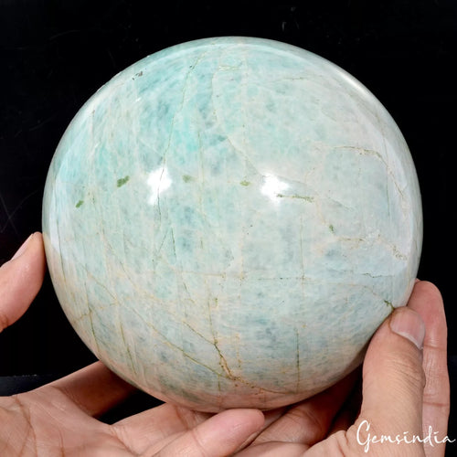 Amazonite Sphere, Untreated — 5.7" in diameter, 4 Kg (20000 Ct), Madagascar