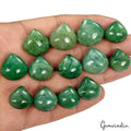 300 Ct/13 Pcs Natural Brazilian Green Emerald Pear Cab 16mm-20mm Loose Gemstones