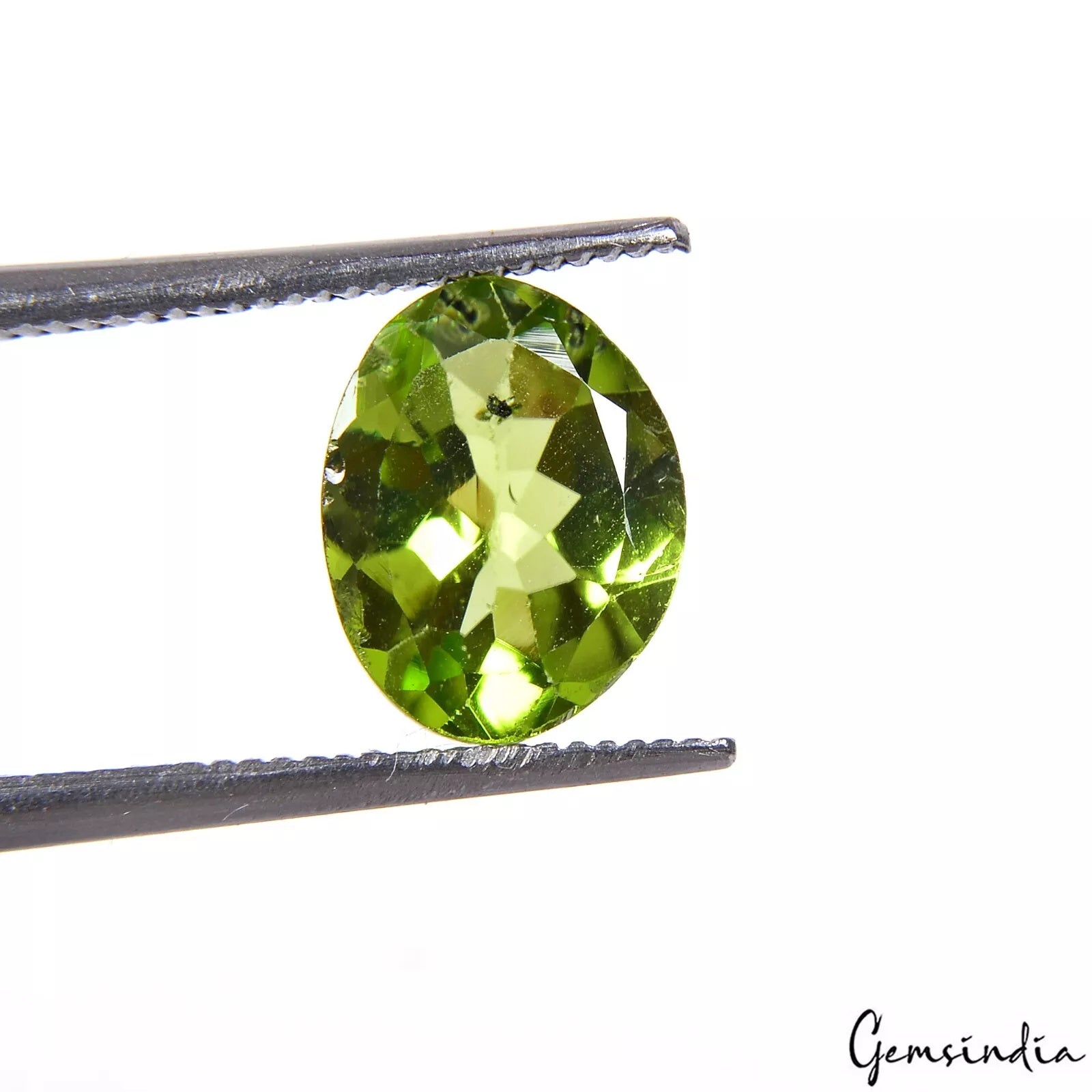 Certified 2.10Ct Natural Green Peridot Oval Cut Huge Untreated Pakistan Gemstone