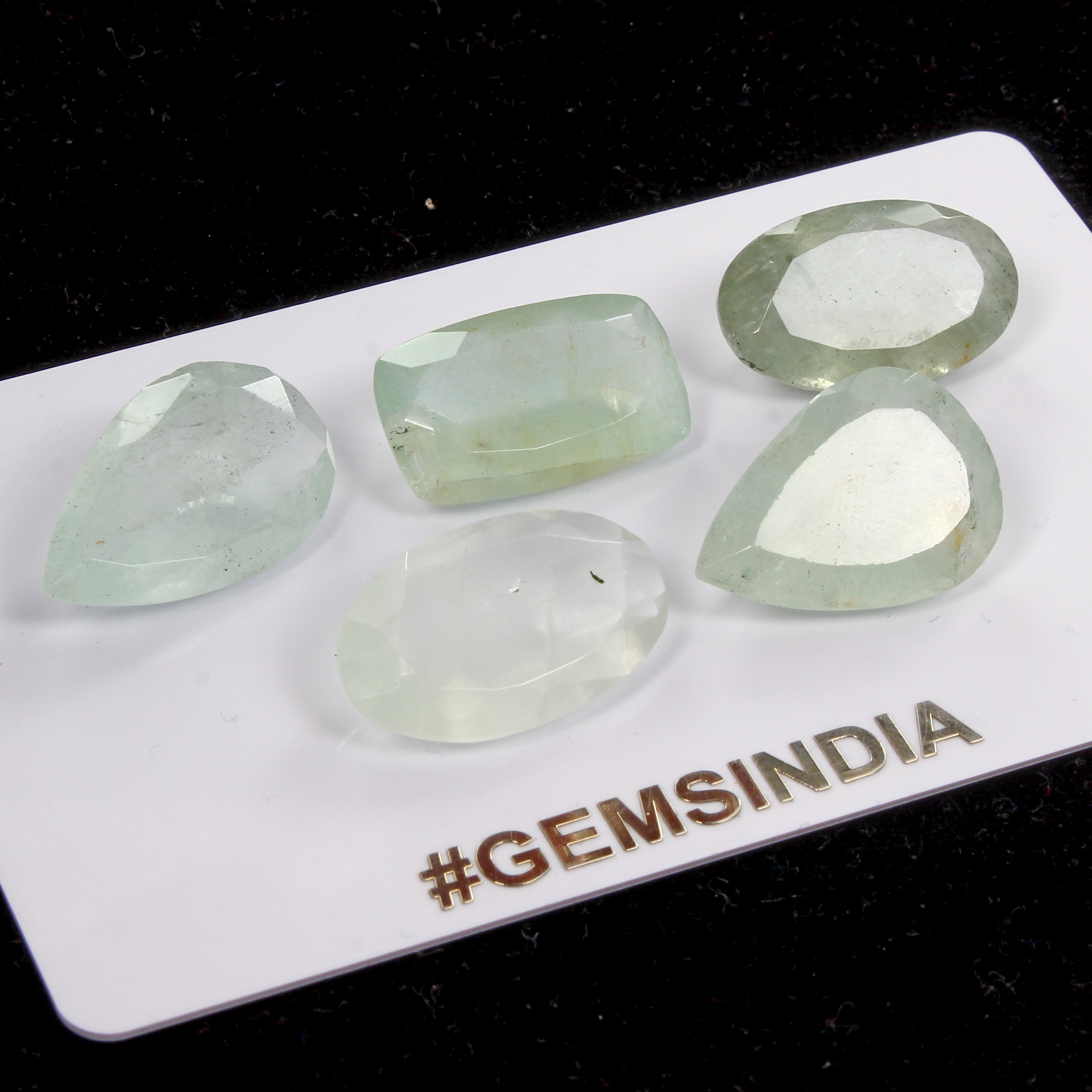 58.50Ct Natural Blue Aquamarine 20-22mm Mix Cut Faceted Loose Gemstone Lot 5 Pcs