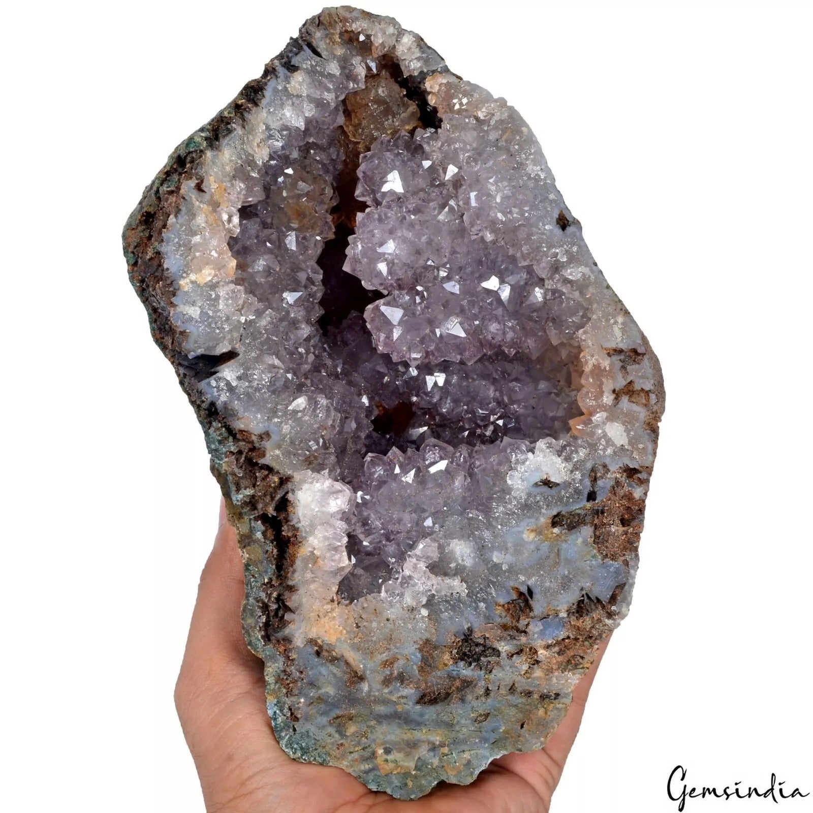 4 Kilo Natural Amethyst Geode Quartz Cluster Cave Crystal Specimen Healing Stone