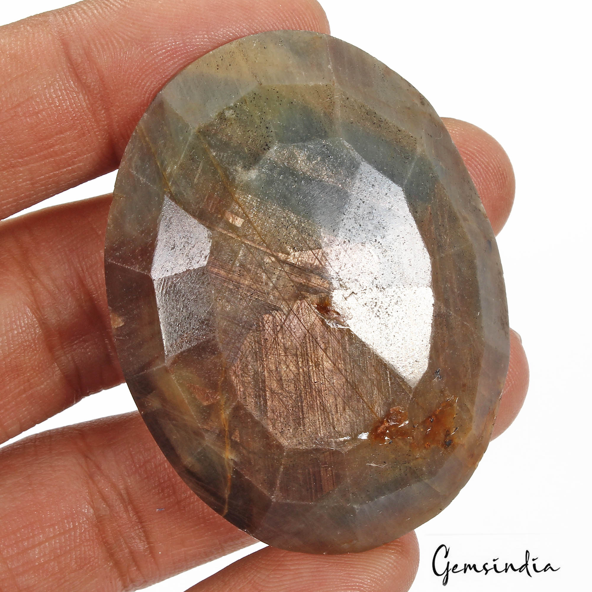 Sapphire Loose Gemstone, Untreated, Brown — 55x41x11 mm, 270 Ct, Madagascar