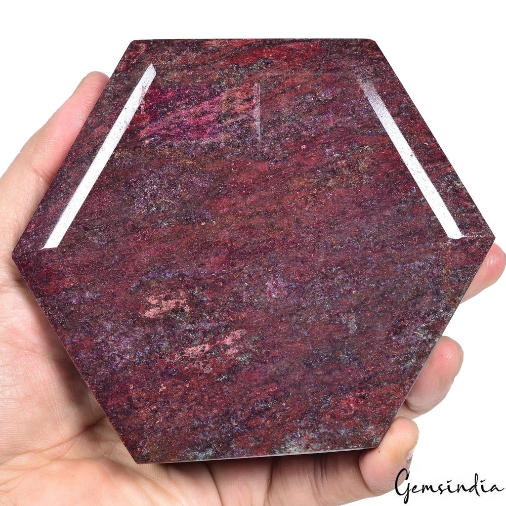 Ruby Loose Gemstone, Color Enhanced, Red — 5.5 X 4.8 X 2 Inches, 9150 Ct (1.83 Kg)