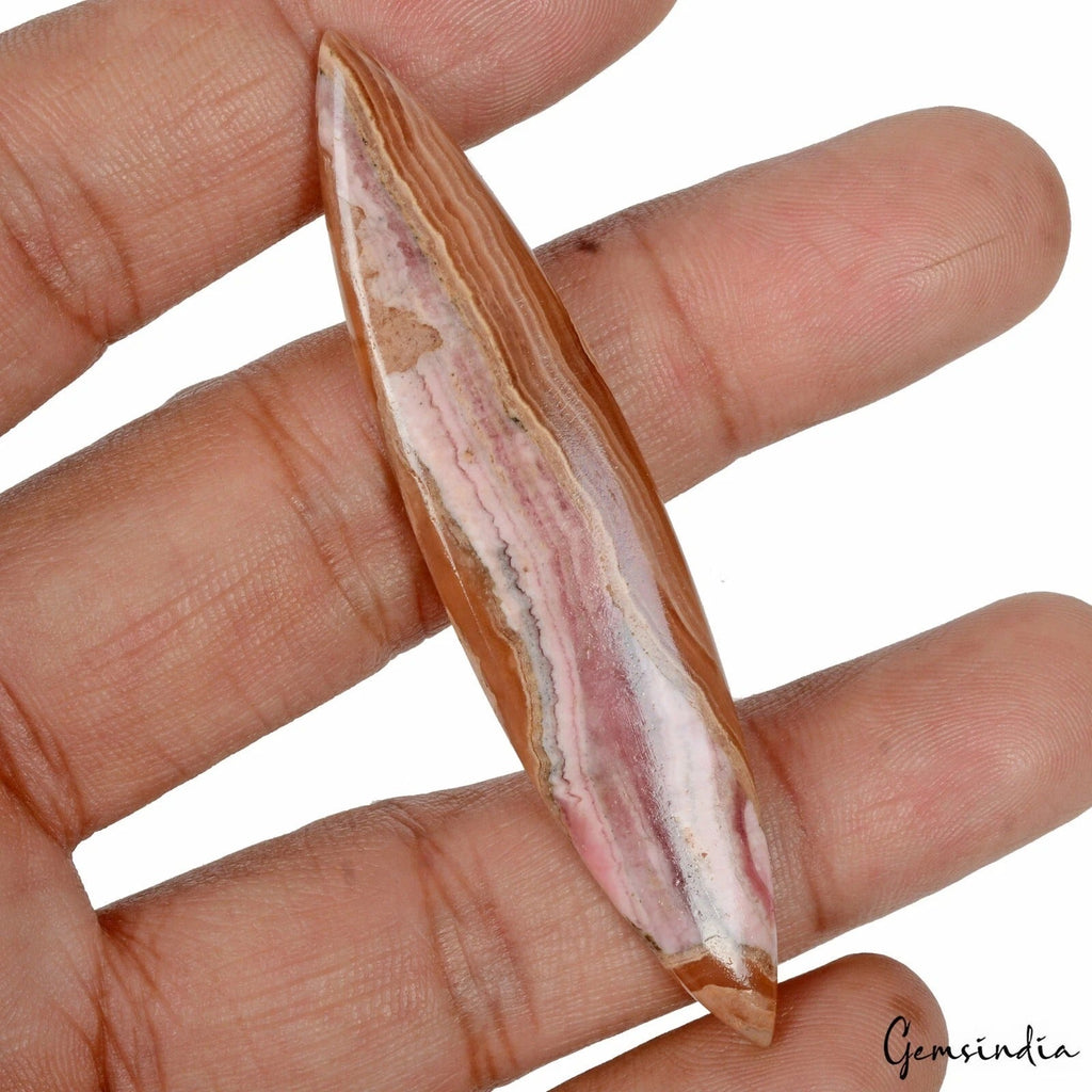 51.20 Ct Natural Untreated Rhodochrosite Marquise Cab Loose Gemstone For Jewelry