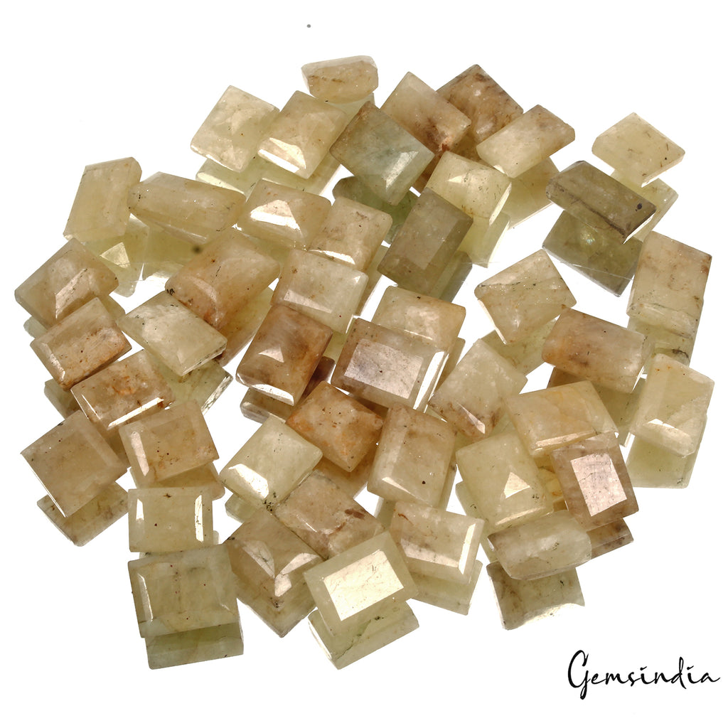Green Beryl Lot, Loose Gemstone, Untreated, Yellow — 44 Pieces, 12mm to 16mm, 420 Ct, Brazil