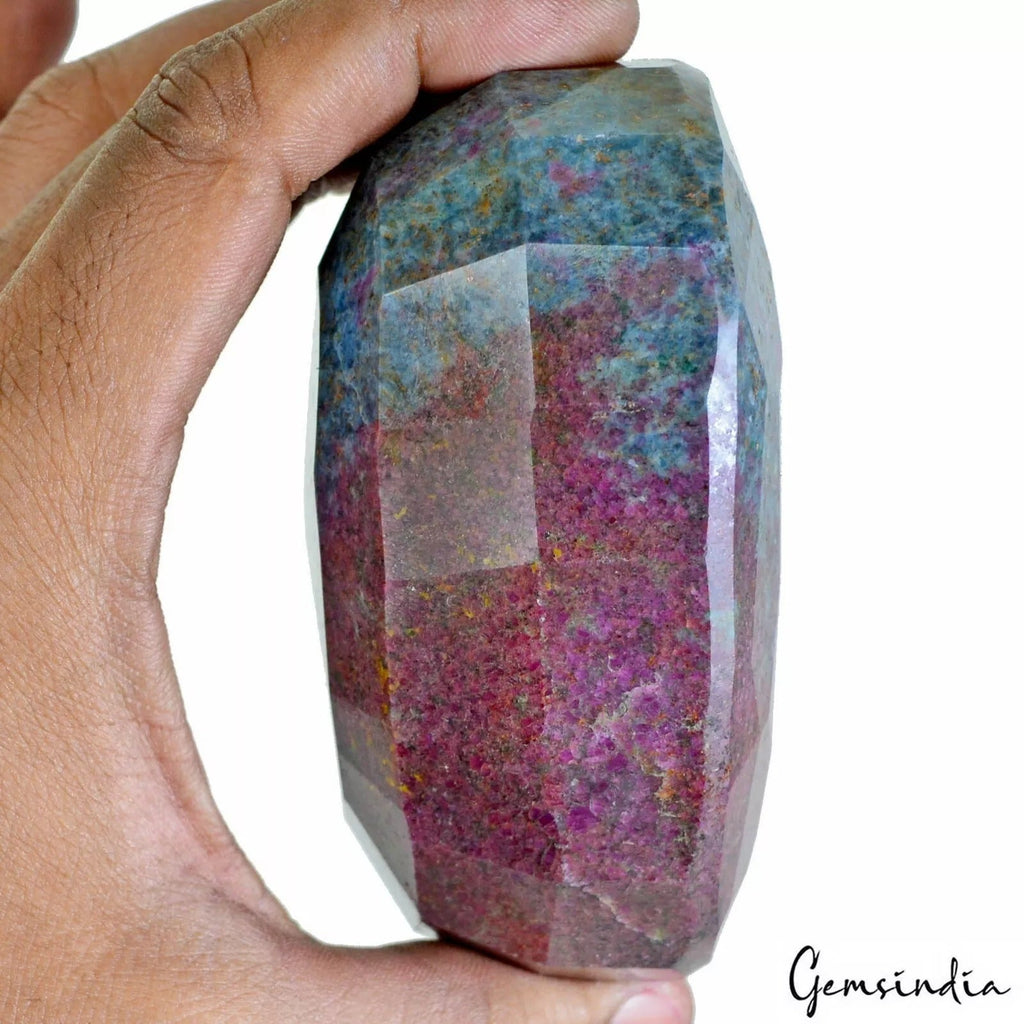 3830 Cts Natural Untreated Bi-Color Ruby Kyanite Oval Huge Museum Size Loose Gem