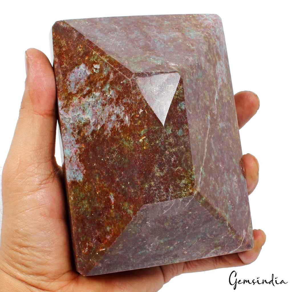 2 Kilo Natural Ruby Kyanite Octagon Cut Loose Untreated Madagascar Huge Gemstone