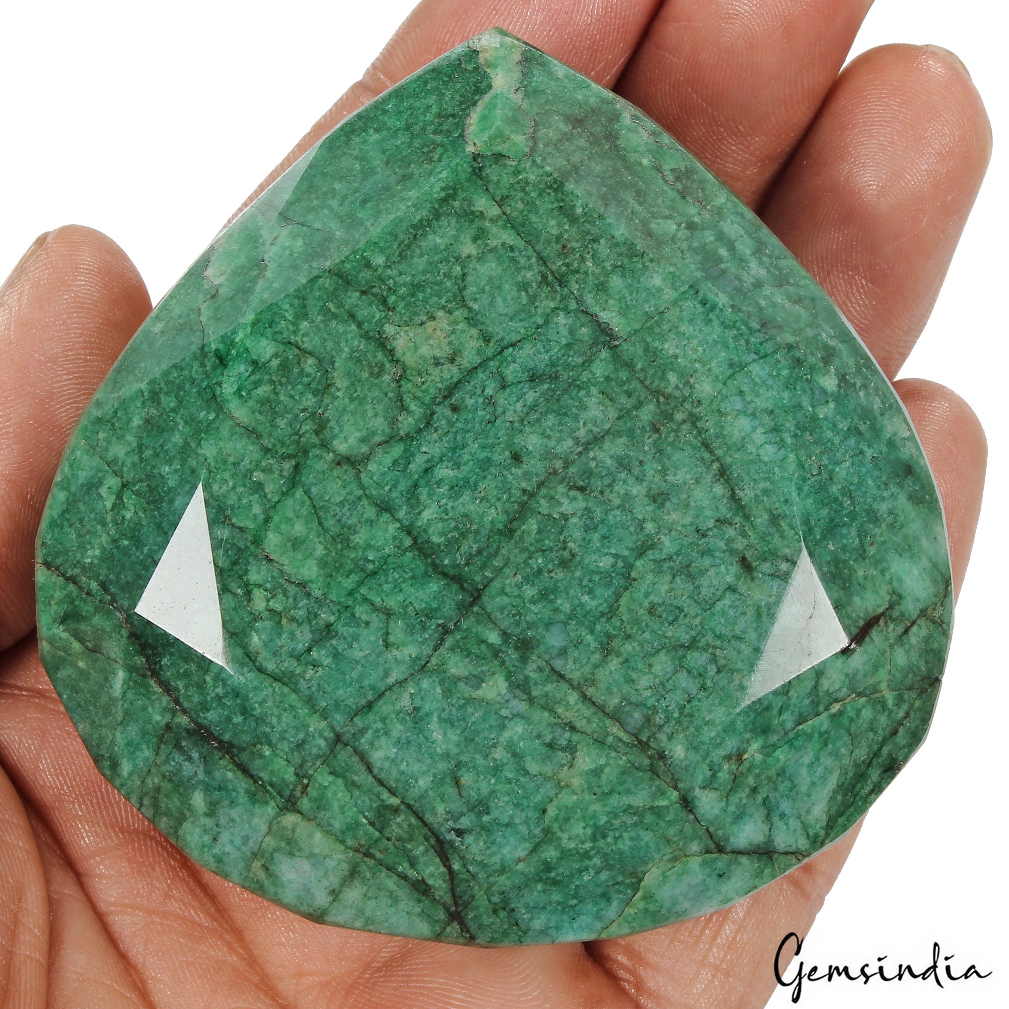 Certified 1150 Cts Natural Brazilian Green Emerald Pear Faceted Huge Loose Gem