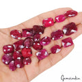 Certified 280 Cts/23 Pcs Natural Red Ruby Mix Checker Cut Loose Gems For Jewelry