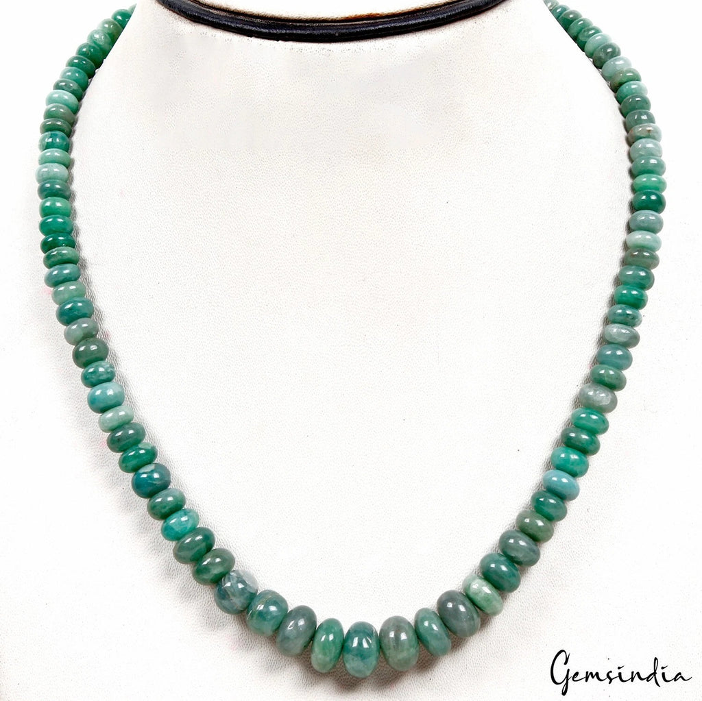 Emerald Necklace, Color Enhanced, Green — 220 Ct, Brazil