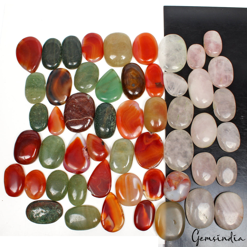 5000 Ct Natural Multi Gemstones Multi Color Mix Shape Loose Flatback Gemstones