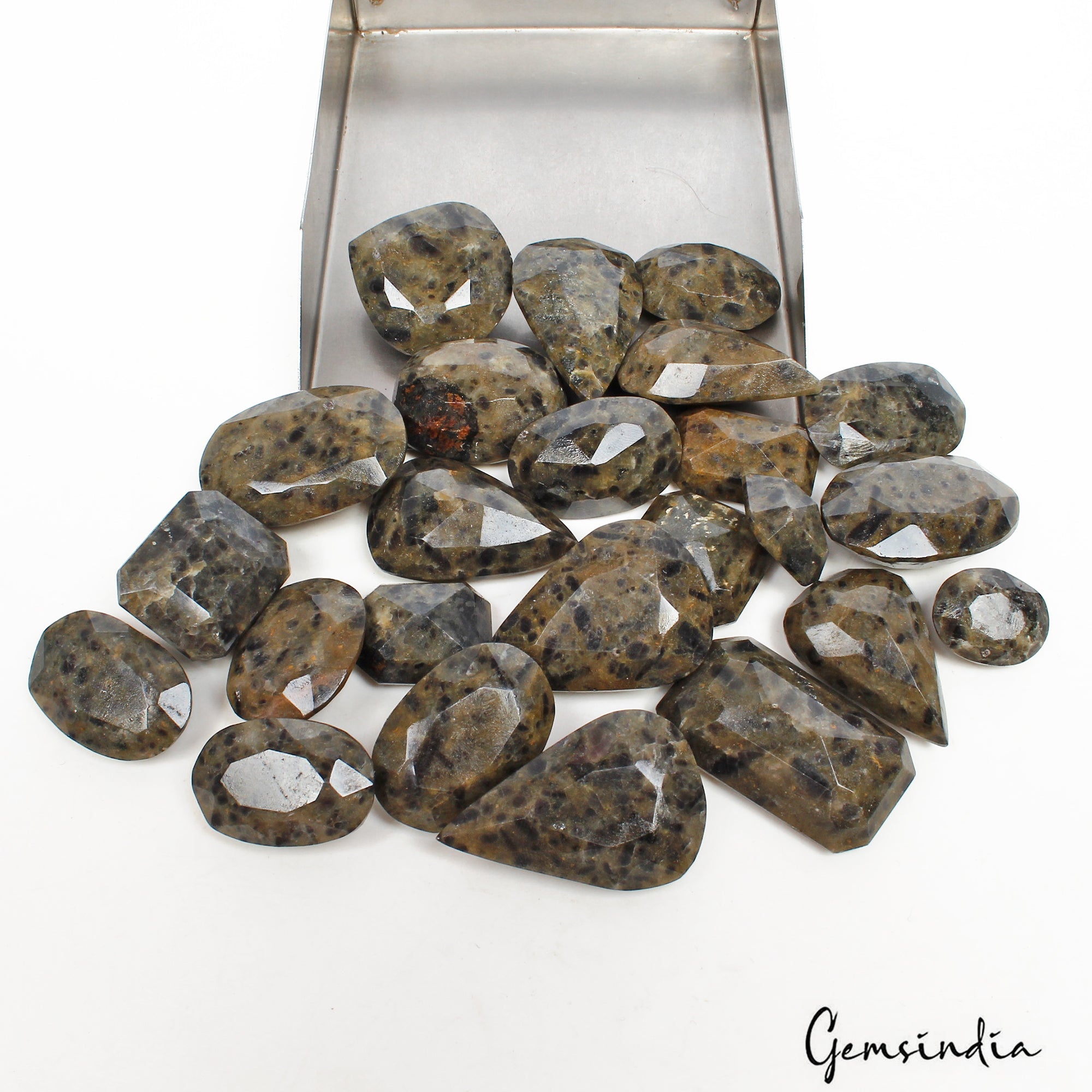 1550 Ct/24 Pcs Natural Untreated Leopard Pattern Sapphire Mix Cut Loose Gems Lot