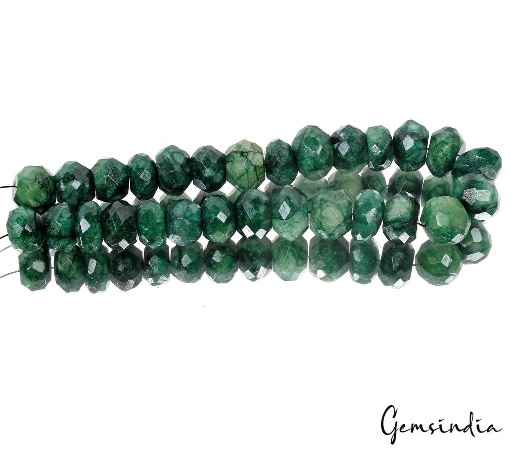 287.80 Ct/28 Pcs Natural Brazilian Green Emerald Round Cut Drill Loose Bead Gems