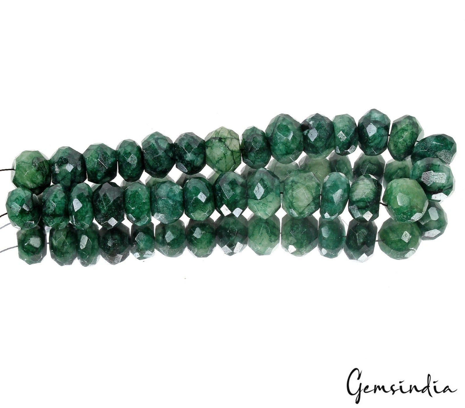 287.80 Ct/28 Pcs Natural Brazilian Green Emerald Round Cut Drill Loose Bead Gems