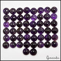 650Ct Natural Dark Purple Amethyst Round Cab Untreated Brazilian Loose Gemstones