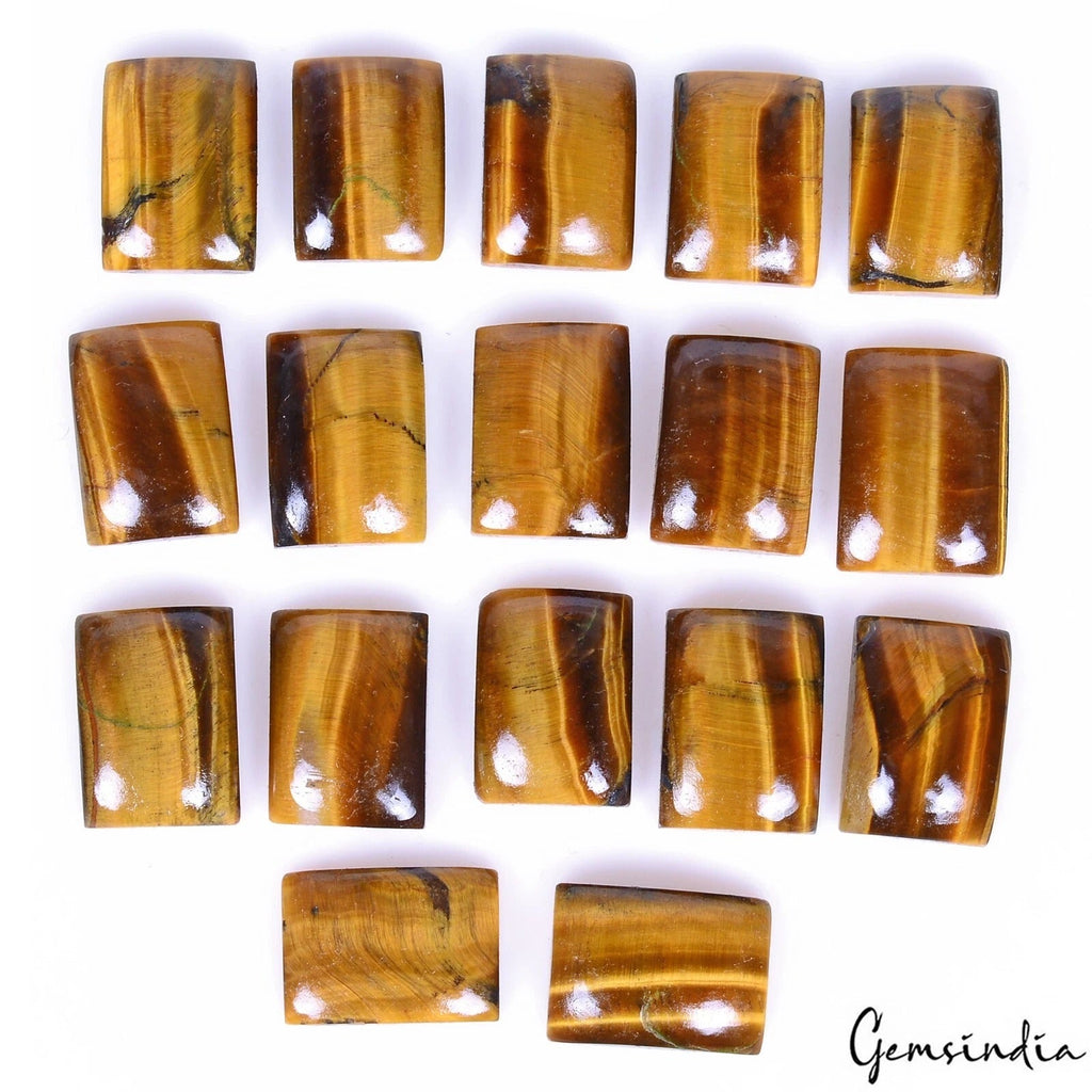 220 Ct/17 Pcs Natural Untreated Brown Tiger Eye Baguette Cut Calibrated Gems Lot