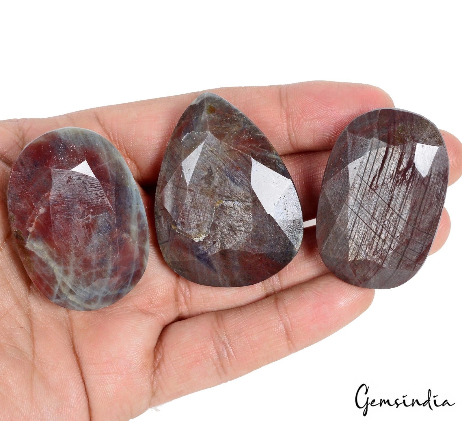 Sapphire Lot, Loose Gemstone, Untreated, Brown — 3 Pieces, 44mm to 49mm, 720 Ct, Madagascar