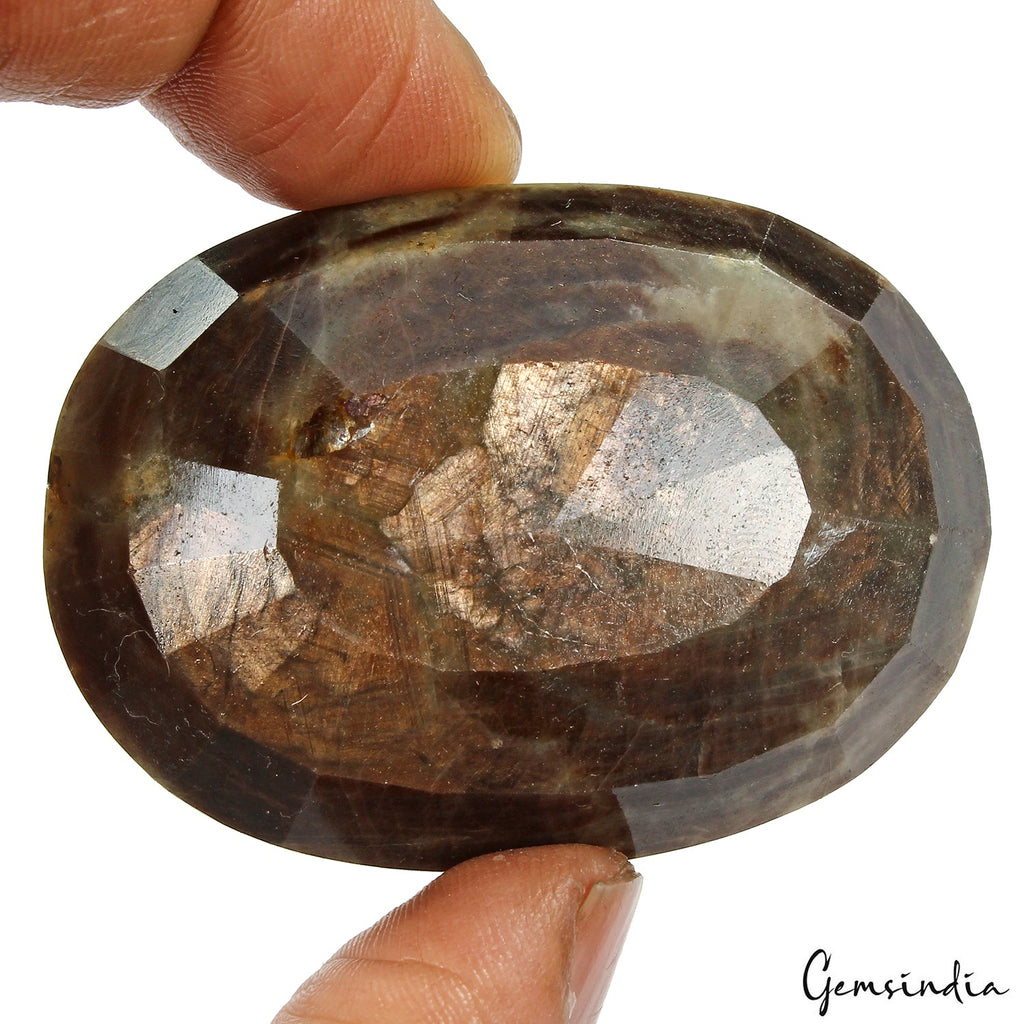 370 Cts Natural Untreated Brown Sapphire Oval Faceted Earth Mined Loose Gemstone