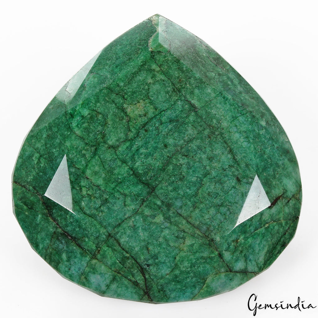 Certified 1150 Cts Natural Brazilian Green Emerald Pear Faceted Huge Loose Gem