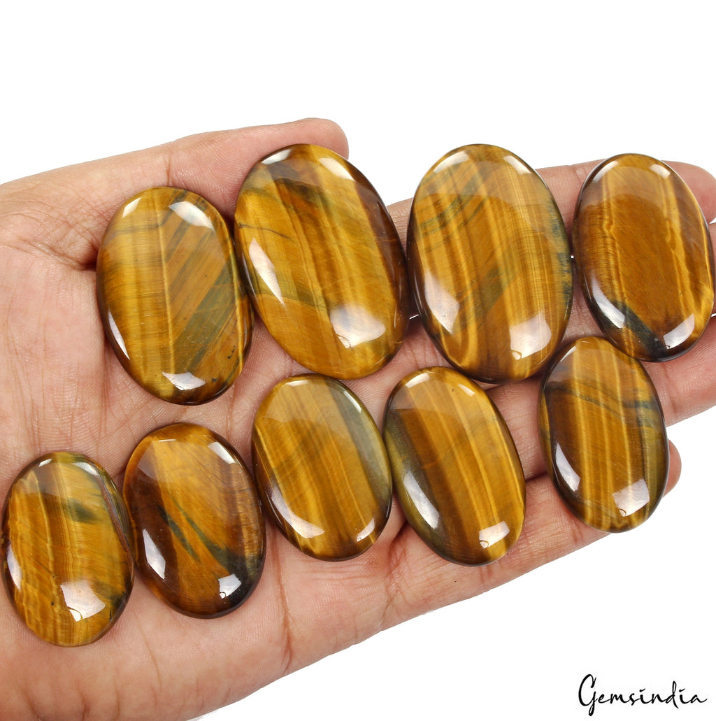 520 Ct Natural Blue Fire Pietersite Tiger Eye Oval Cabochon Loose Gemstones/9 Pc