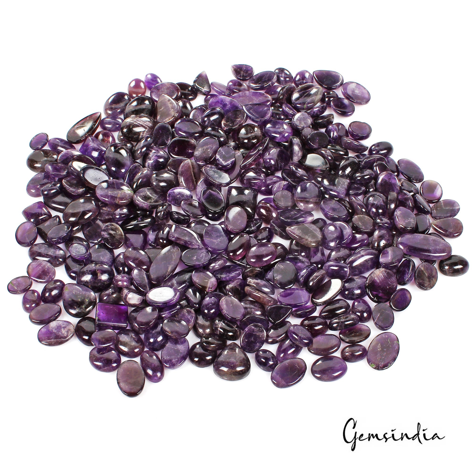 1 Kilo-Natural Untreated Purple Amethyst Mix Cab Loose Wholesale Gemstones Lot