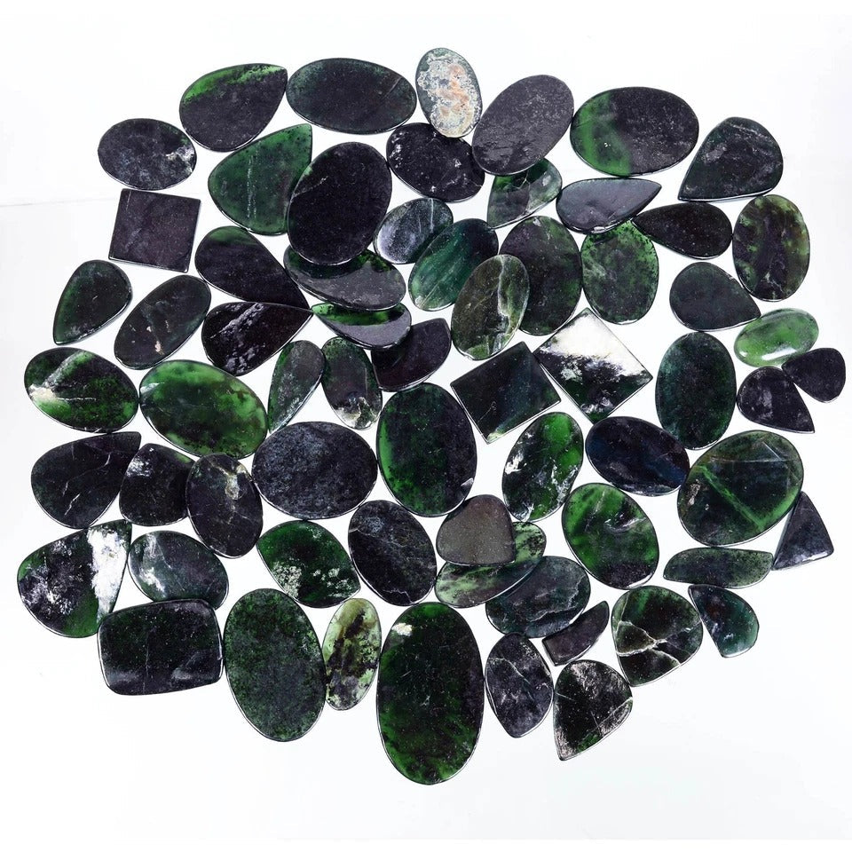 3360 Ct Natural Dark Green Serpentine Untreated Wholesale Mix Shape Loose Gems