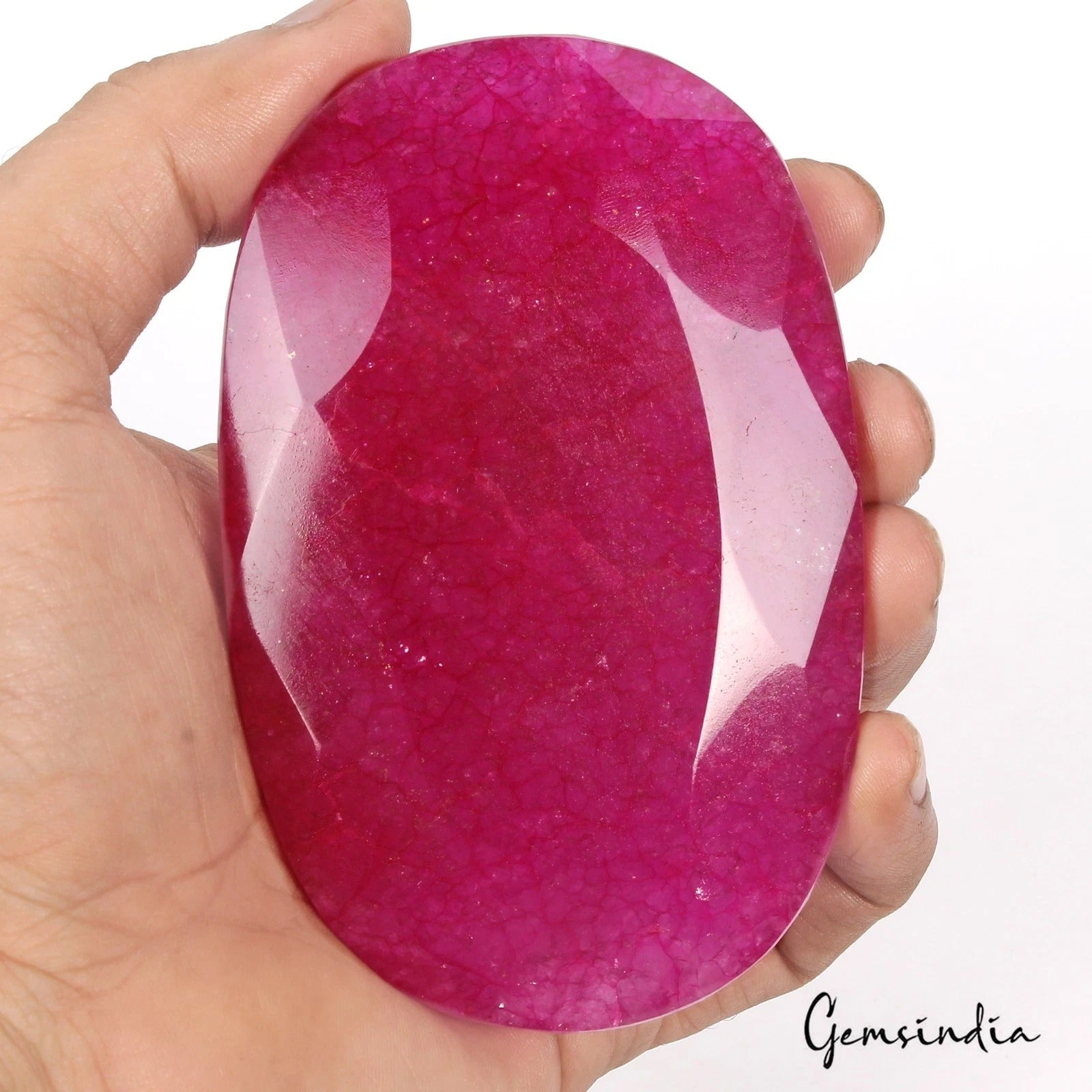 1220 Ct Natural Eye Catching Pink Red Quartz Oval Faceted Cut Huge Loose Gems