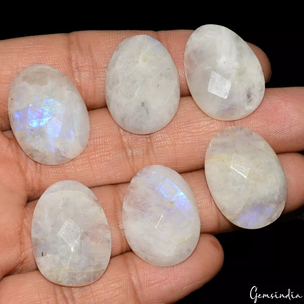 136.50 Cts/6 Pcs Natural Untreated Moonstone Fancy Calibrated 25x8mm Loose Gems