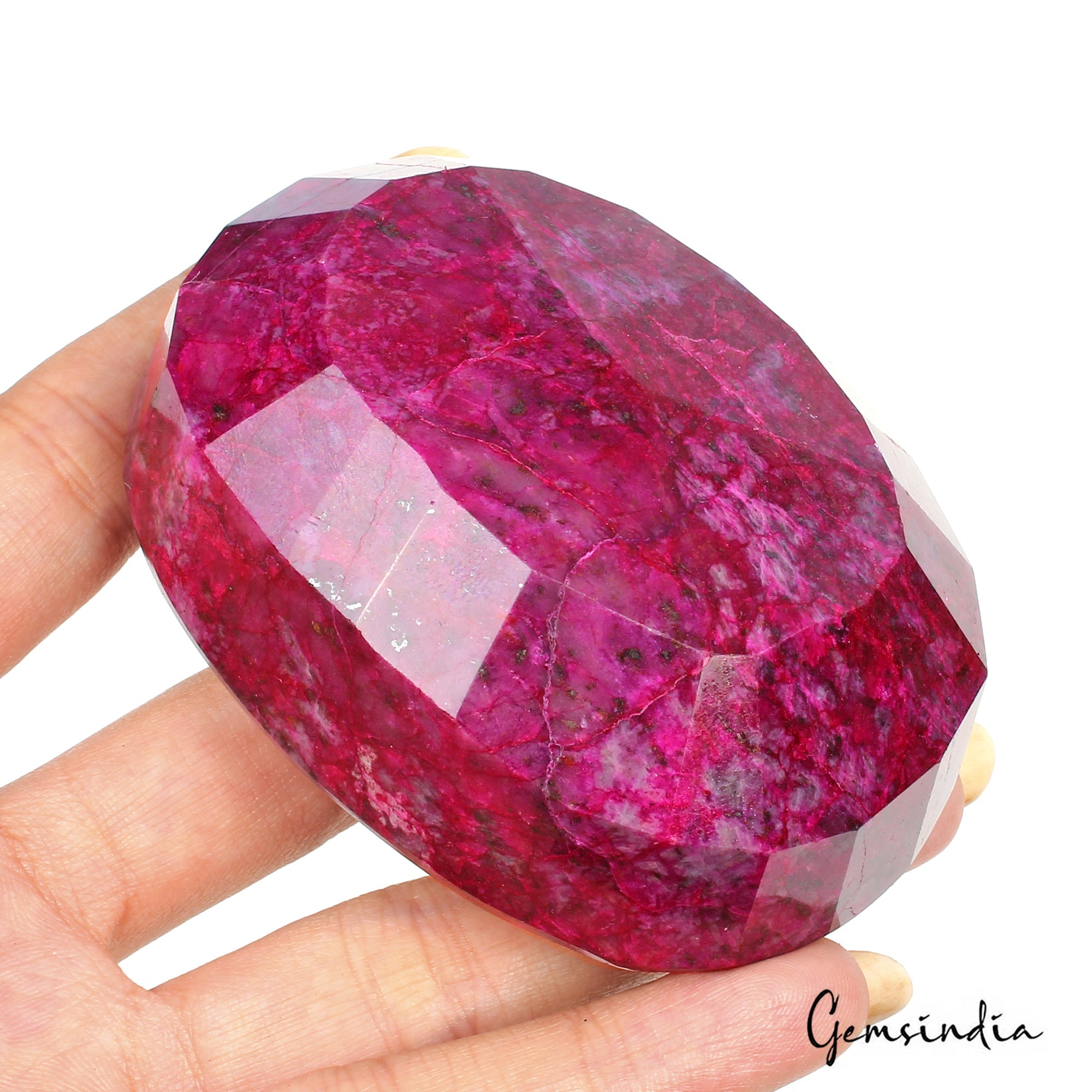 1500 Ct Natural Red Ruby Oval Faceted Earth Mined Loose Gemstone From Madagascar