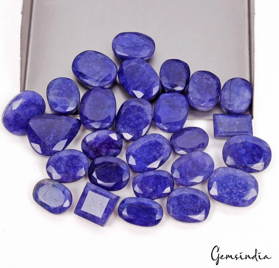 Blue Beryl Lot, Loose Gemstone, Color Enhanced — 26 Pieces, 13mm to 21mm, 320 Ct