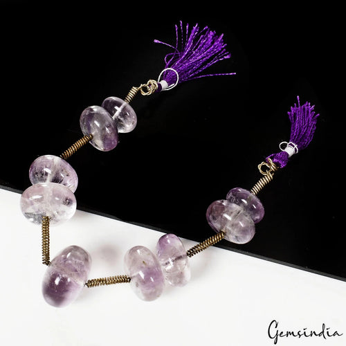 Amethyst Beaded Strand, Untreated, Purple — 11mm to 17mm, 122.80 Ct