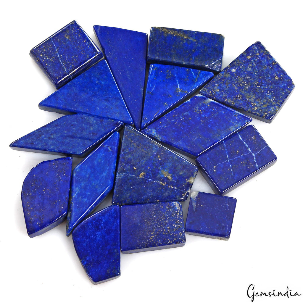 338.50 Ct Natural Blue Lapis Lazuli Mix Cabochon Loose Wholesale Gemstone Lot