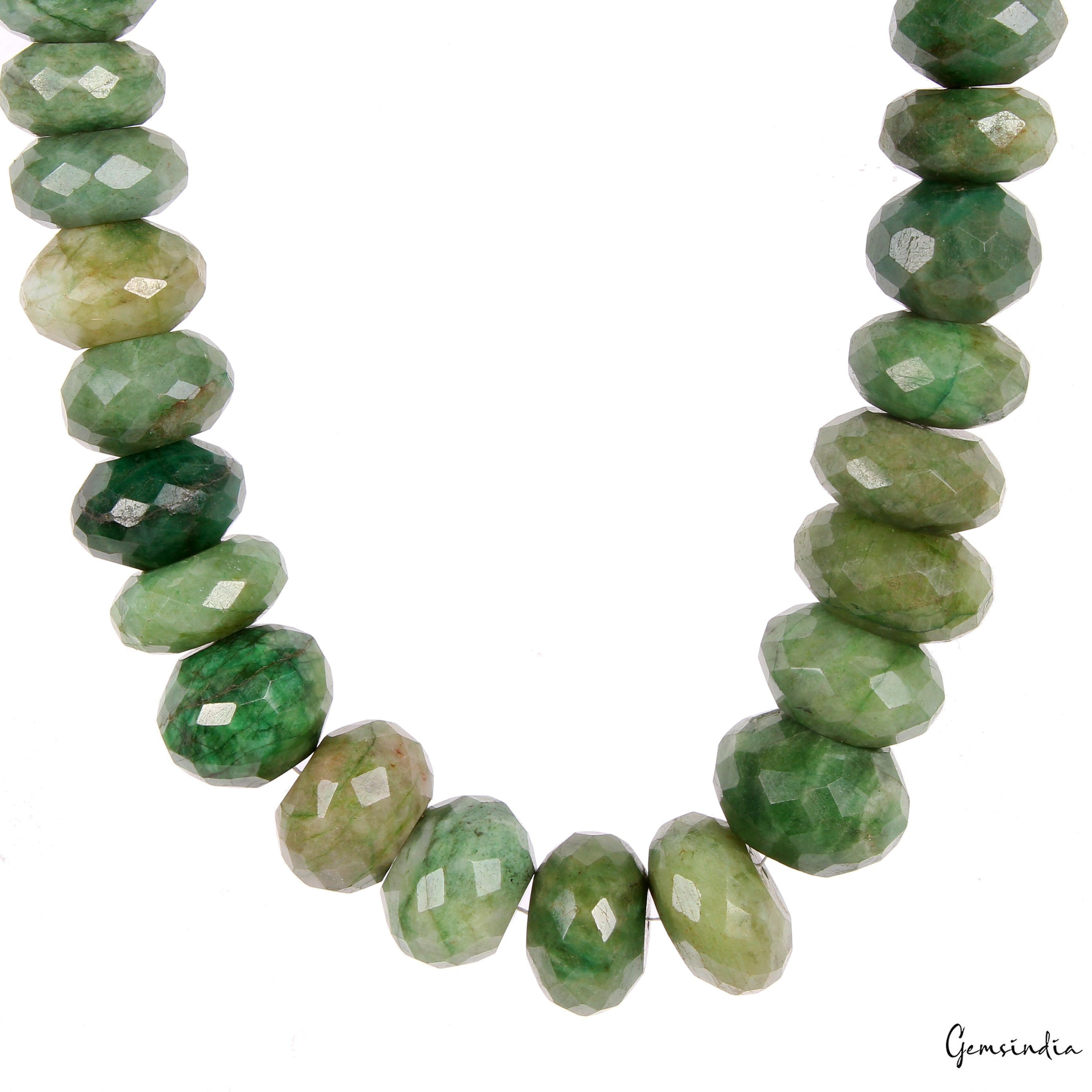 1000 Ct Natural Green Emerald Round Cut 14-21mm Drilled Loose Beads For Jewelry